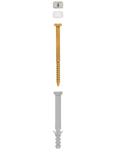 KIT Befestigung WC Schraube Messing 6x65 Fischer