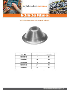 Konische Rosette 30x57 Verzinkt 2