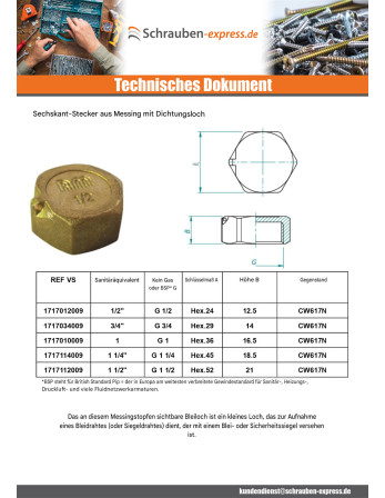 1 x Buchse Abbildung 300 15x21 (1/2") mit...