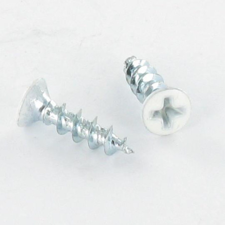 1 x Spanplattenschraube Flacher Senkkopf Phillips 4,3X25 Verzinkt RAL9016 signalweiß