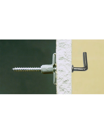 1 x Dübel Nylon 8x40 Mit Haken DURCHSCHNITT...