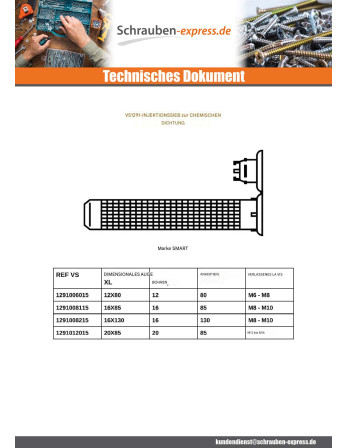1 x SIEB D INJEKTION M12 Oder M16 20x85