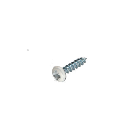 1 x Spanplattenschrauben Rundkopf Pozi N°2 3,5X15 Verzinkt Weißer Lack RAL9010 reinweiß