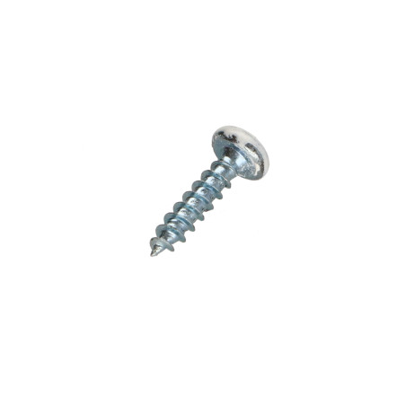 1 x Spanplattenschrauben Rundkopf Pozi N°2 3,5X15 Verzinkt Weißer Lack RAL9010 reinweiß