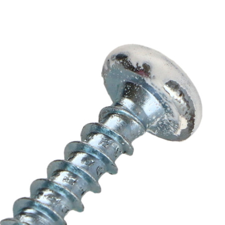 1 x Spanplattenschrauben Rundkopf Pozi N°2 3,5X15 Verzinkt Weißer Lack RAL9010 reinweiß