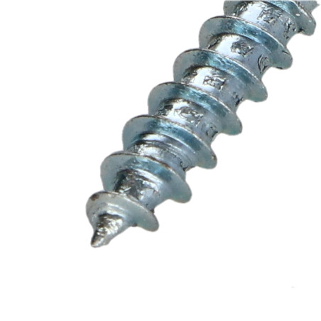 1 x Spanplattenschrauben Rundkopf Pozi N°2 3,5X15 Verzinkt Weißer Lack RAL9010 reinweiß