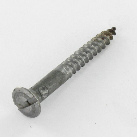 1 x Holzschraube Flacher Senkkopf Gespalten 3,5X20 Rohstahl Kopf-Durchmesser 8