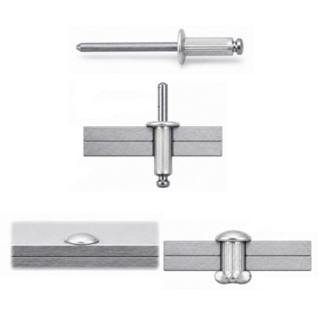 1 x "Niet ZING 4,8 x 14 Klemmdicke 7 für 9 Flachkopf