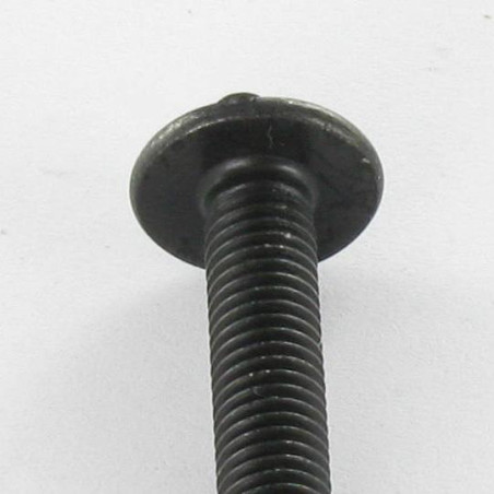 1 x Schraube Flachrundkopfschraube POZI und gespalten M4X22 Stahl schwarz verzinkt