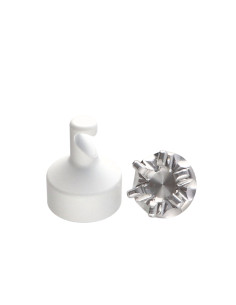 Haken dekorativ Aluminium Weiß mit Befestigung für...