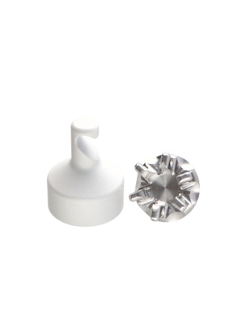1 x Haken dekorativ Aluminium Weiß mit...