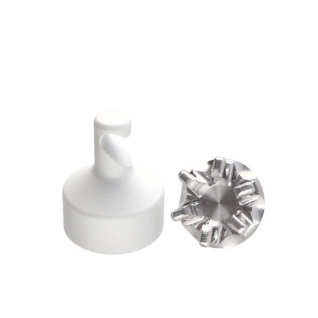 1 x Haken dekorativ Aluminium Weiß mit Befestigung für Gipskarton L'ATTACHANTE