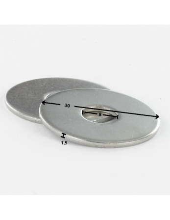 1 x Scheiben/Unterlegscheibe Flach M8x30x1,5 LL...