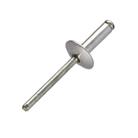 1 x Blindniete Aluminio Vástago acero 4,8 x 8 Klemmdicke 1 für 3 Breiter Kopf ALX