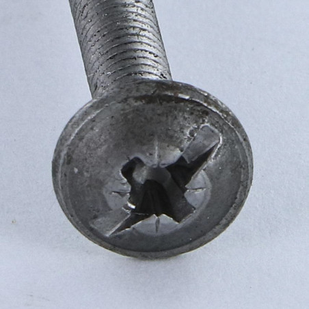 1 x Schraube Flachrundkopfschraube POZI und gespalten M4X65 Mit Gewinde 25 Secable Rohstahl