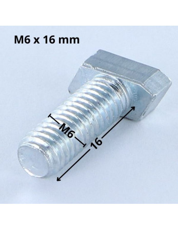 1 x Metallschrauben Kopf Raute M6x16 Verzinkt...