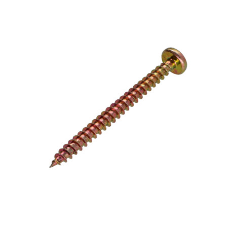 1 x Spanplattenschrauben Rundkopf Pozi N°2 5X60 Dichromat