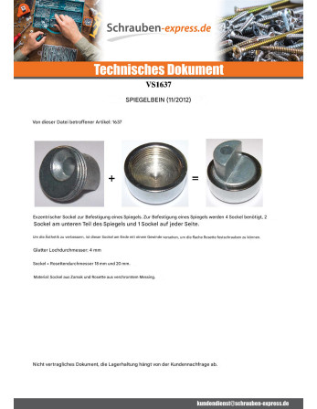 1 x Befestigung Spiegel Nickel Messing Und...