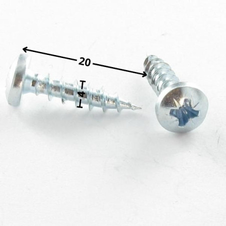 1 x Spanplattenschrauben Premium Rundkopf Pozi N°2 4X20 Verzinkt