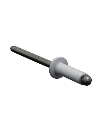 1 x "Niet 4,8 x 16 Flachkopf RAL9016 signalweiß