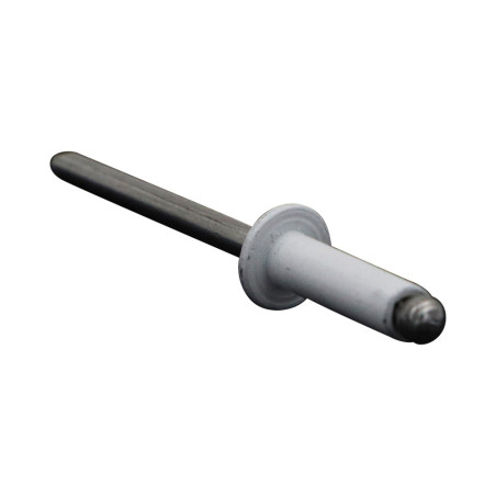 1 x "Niet 4,8 x 16 Flachkopf RAL9016 signalweiß