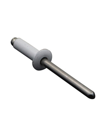 1 x "Niet 4,8 x 16 Flachkopf RAL9016 signalweiß