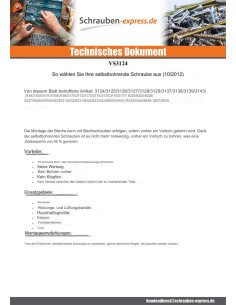 Selbstbohrende Schrauben Senkkopfschraube Phillips 3,9 x... 2
