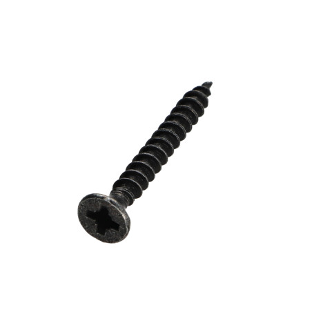 1 x Spanplattenschraube Senkkopf Pozi 4,5X40 Stahl schwarz verzinkt
