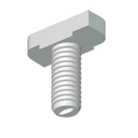 1 x Metallschrauben Hammerkopf M8X100 für 28/15 Profile Klasse 8.8 mit Nuss Rohstahl