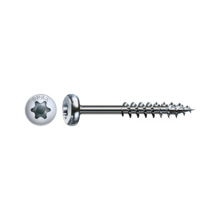 1 x Spax Holzschraube Rundkopf T-STAR+ T30 WIROX 6X90 Mit Gewinde 61