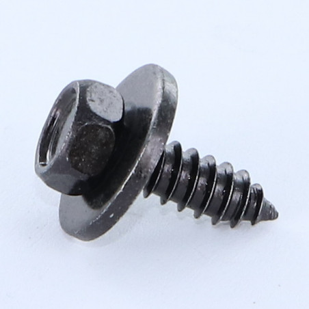 1 x Blechschraube Sechskantkopf 6,3 x 19 + Scheiben/Unterlegscheibe Stahl schwarz verzinkt 600 Stunden Salzprühnebel ohne