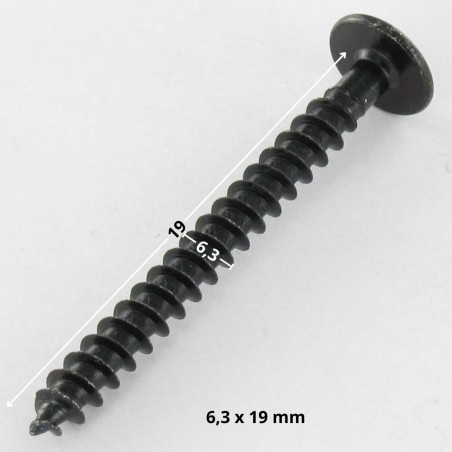 1 x Blechschraube Sechskantkopf 6,3 x 19 + Scheiben/Unterlegscheibe Stahl schwarz verzinkt 600 Stunden Salzprühnebel ohne