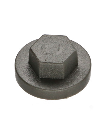 1 x Kappe Sechskantkopf Polyethylen RAL7022...