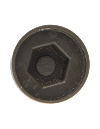 1 x Kappe Sechskantkopf Polyethylen RAL7022...