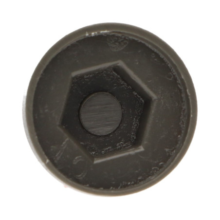 1 x Kappe Sechskantkopf Polyethylen RAL7022 umbragrau für Bohrschrauben oder Blechschrauben Ø 6.3