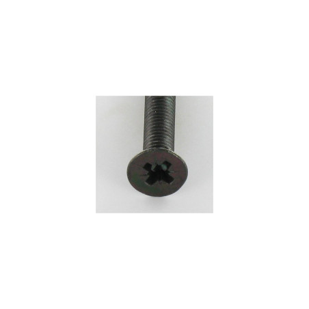 1 x Metallschrauben Senkkopfschraube Pozi PZ3 M4X30 Stahl schwarz verzinkt