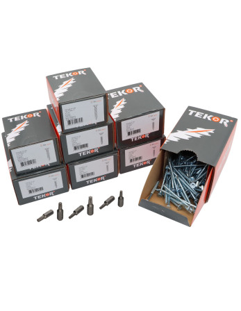 1 x TEKOR PACK PRO 1200 Schraube...