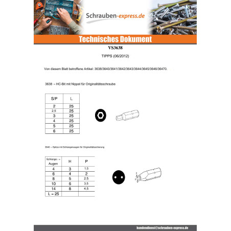 1 x Biteinsatz Sichere Schraube HC+TETON M6 Schraubenschlüssel 4