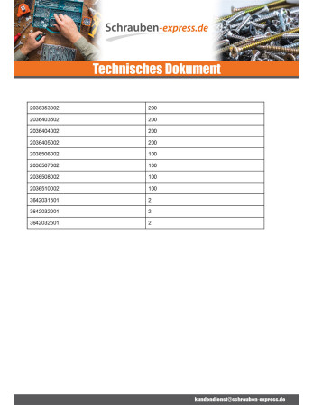 1 x TEKOR PACK PRO 1200 Schraube...