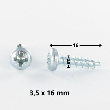 1 x Spanplattenschrauben Rundkopf Pozi N°2 3,5X16 Verzinkt