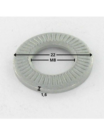 1 x Kontaktscheiben M8x22x1,6 Verzinkt Serie L...