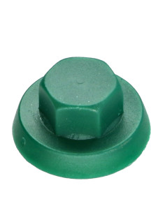Kappe Sechskantkopf Polyethylen RAL6028 für Bohrschrauben...