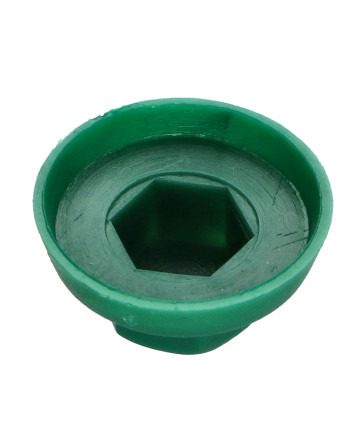 1 x Kappe Sechskantkopf Polyethylen RAL6028 für...