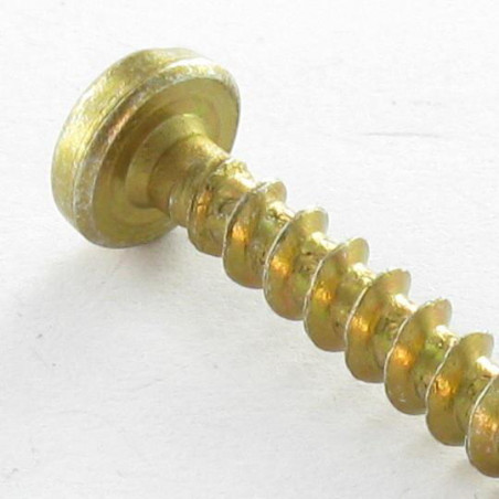 1 x Spanplattenschrauben Rundkopf Pozi 3x30 Dichromat Mikroschrauben