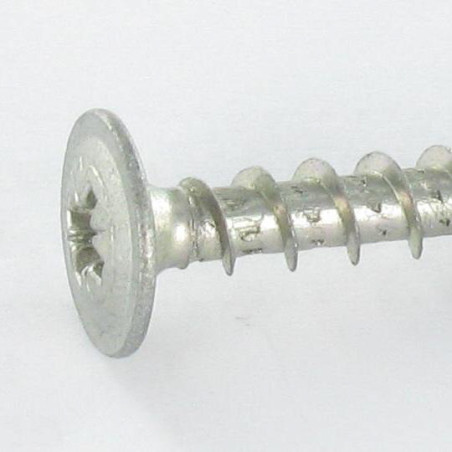 1 x Schraube Spax Flachkopf Pozi 4X17 Stahl schwarz verzinkt