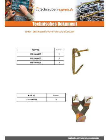 1 x Schachtel mit 10 Haken Bild Mit Nagel...