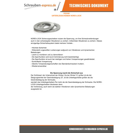 1 x Scheiben/Unterlegscheibe NORD-LOCK ® Rohstahl DELTA SCHÜTZEN M22 720 Stunden Salzprühnebel ohne Rotrost