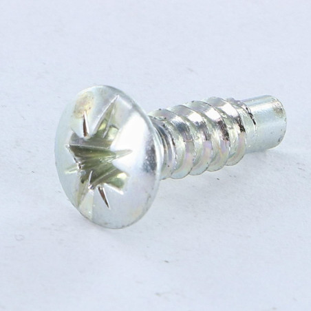 1 x Blechschraube Flacher Senkkopf POZI und gespalten 4,8 x 16 Pilot Spitze Dichromat 200 Stunden Salzprühnebel ohne