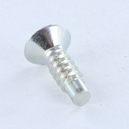 1 x Blechschraube Flacher Senkkopf POZI und gespalten 4,8 x 16 Pilot Spitze Dichromat 200 Stunden Salzprühnebel ohne