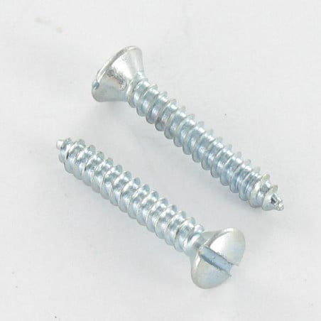 1 x Blechschraube Flacher Senkkopf Gespalten 4,8 x 25 Verzinkt